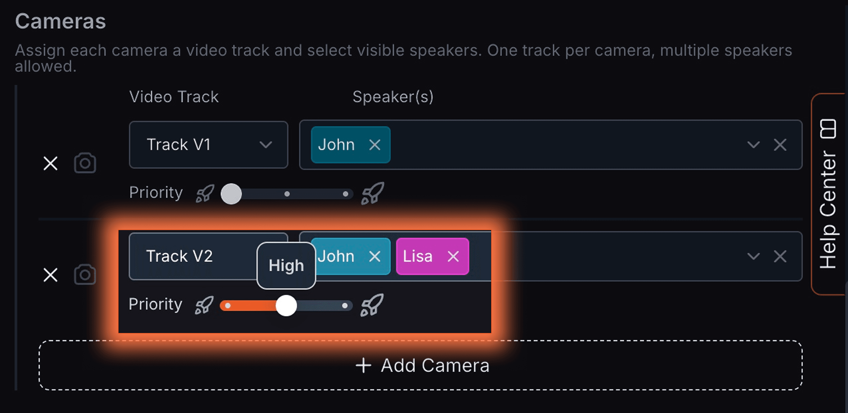 Prioridad de Cámara para el Plugin AutoCut Podcast