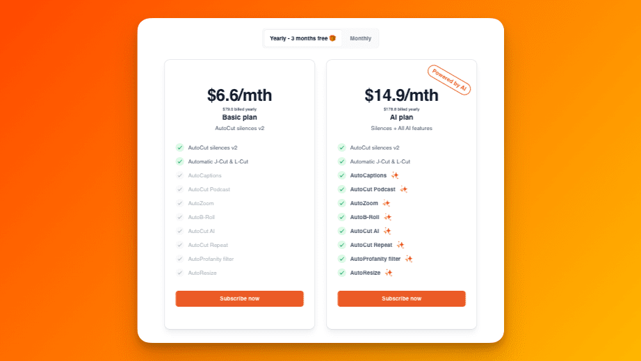 AutoCut Prices