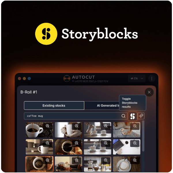 Storyblocks on AutoCut